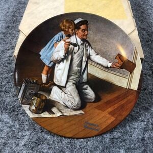 Vintage Knowles Norman Rockwell The Painter Heritage Collector Plate USA COA